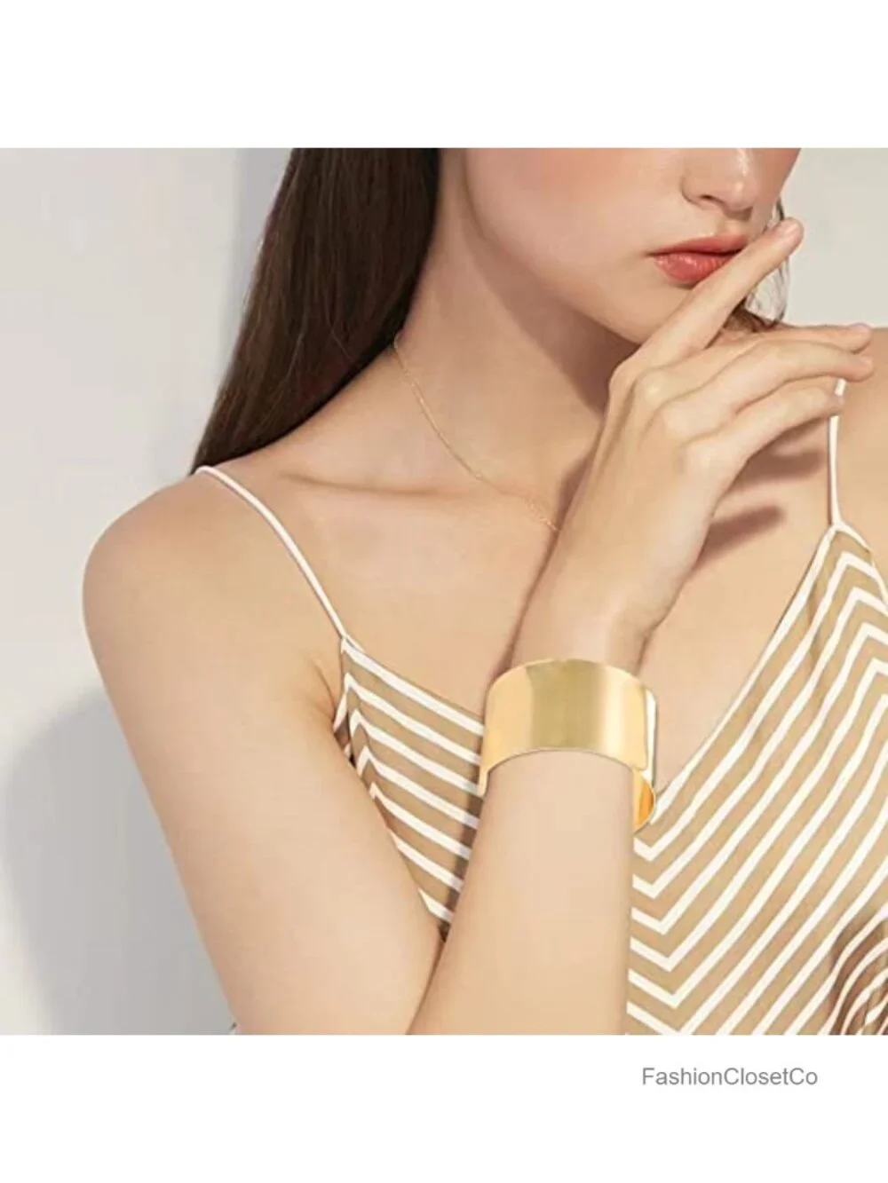 2 Pcs Gold Silver Cuff Bangle Bracelet Set Open Cuff Wrap Bracelets Adjustable